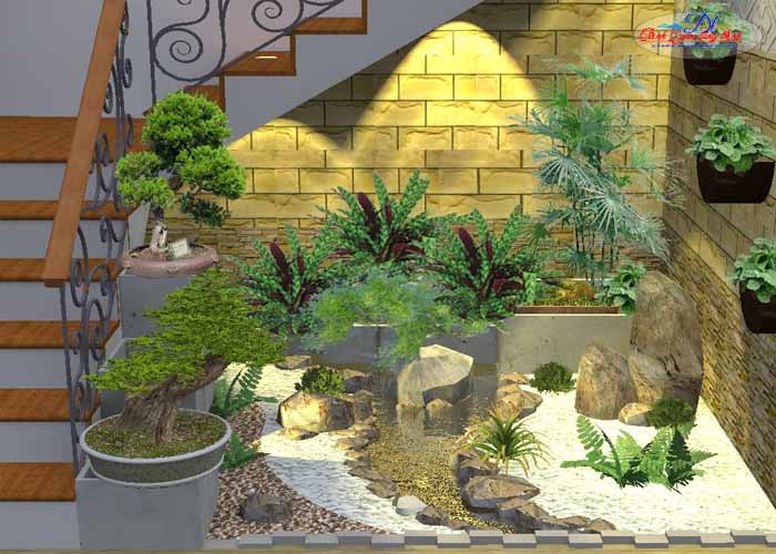 Hòn non bộ trong nhà đẹp