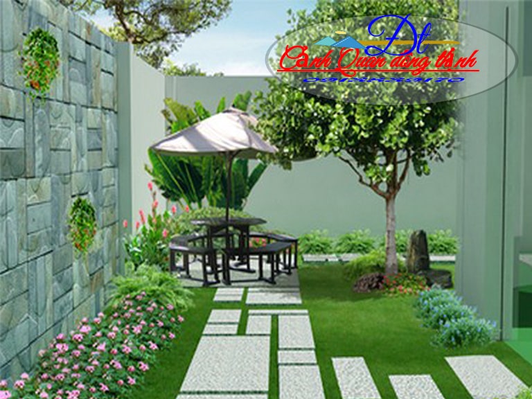 thi công tiểu cảnh sân vườn bình phước 01