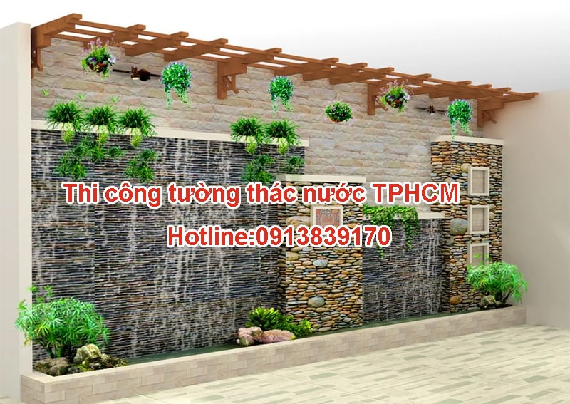 thi công tường thác nước tphcm - 01