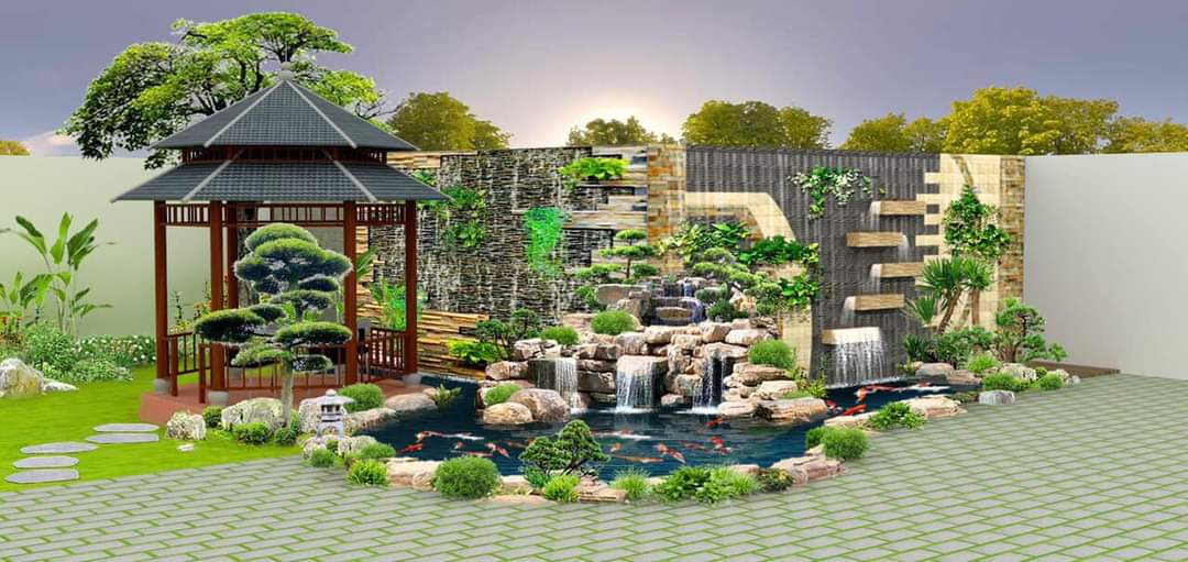 thiết kế hồ cá koi 17