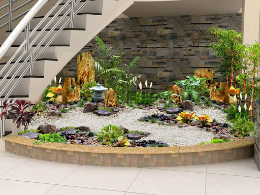 tiểu cảnh cầu thang 3