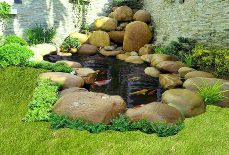 tiểu cảnh hồ cá đẹp 4