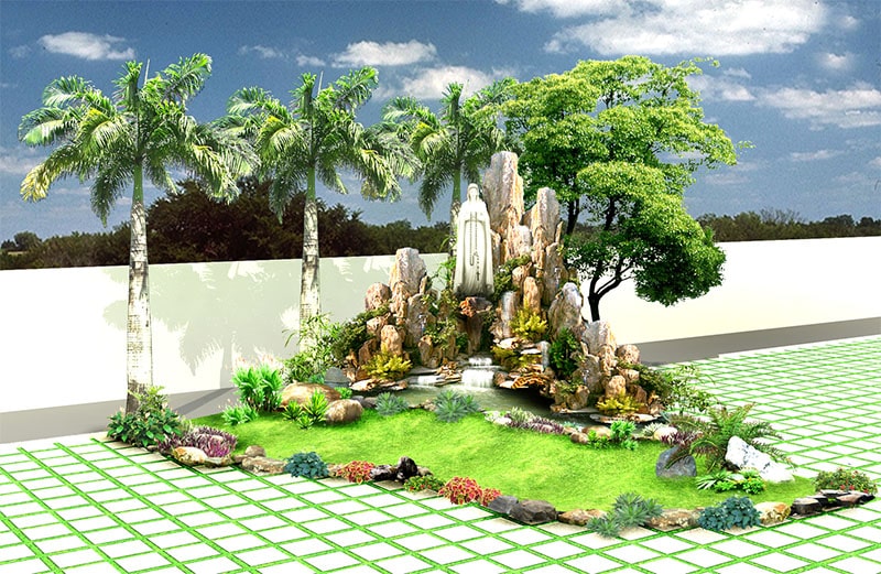 Tiểu cảnh hòn non bộ 1