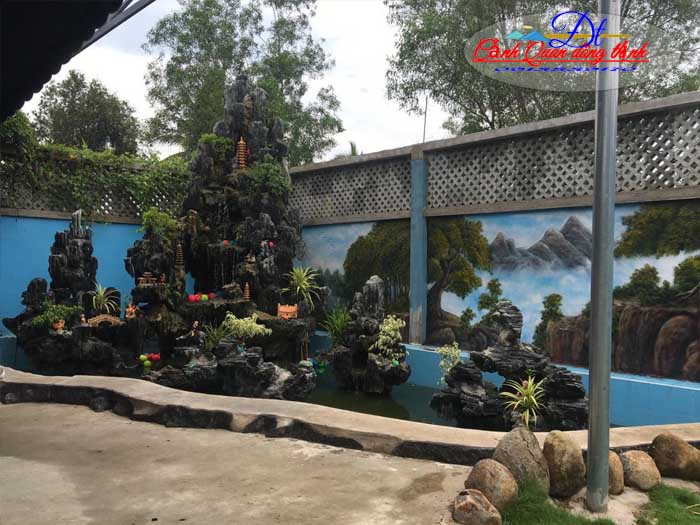 Tiểu cảnh hòn non bộ hồ cá