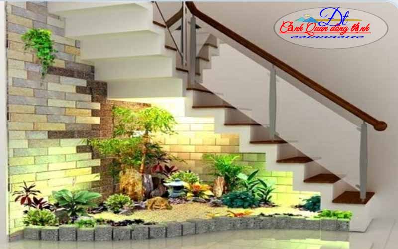 Tiểu cảnh khô cầu thang đẹp - 1