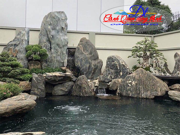 Tiểu cảnh non bộ hồ cá