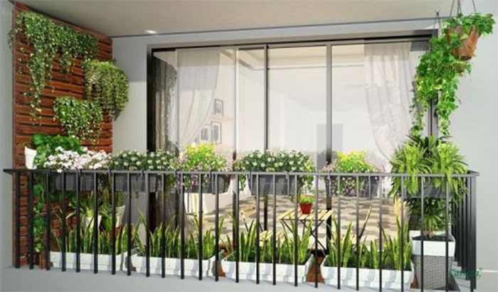 Trang trí ban công M13