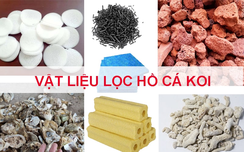 vật liệu lọc hồ cá koi